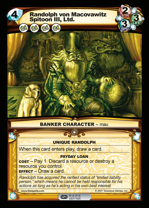 Randolph von Macovawitz Spitoon III, Ltd.